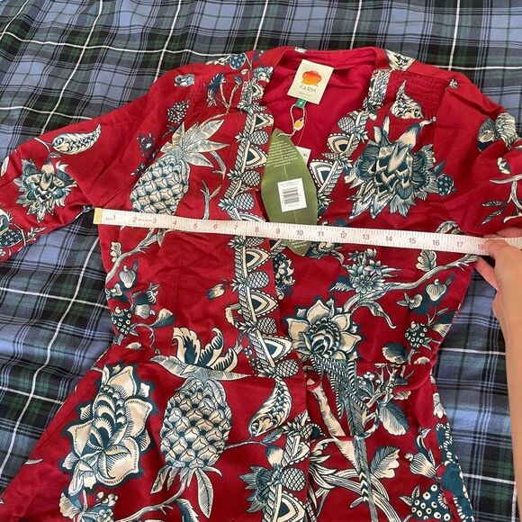 NWT FARM Rio Tropical Landing Mini Wrap Dress Women Size M - Picture 15 of 16
